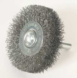 Westward 1GBL9 Crimped Wire Wheel, 2 In Dia, 0.0118 Wire