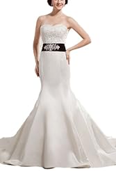 Corset   Waistline Mermaid Sweetheart Evening Dress  with a Chapel Train 