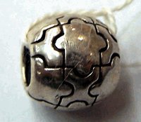 Authentic Biagi Puzzle (Autism Symbol) - Gold / Brass Fully Compatible with Pandora, Chamilia, Troll