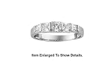 Stunning Genuine Sterling Silver Princess Cut Cubic Zirconia Anniversary / Promise Band