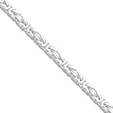 5mm, Sterling Silver, Square Byzantine Chain, 9 inch