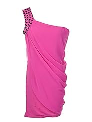 One Shoulder Gathered Shift Mini Dress 