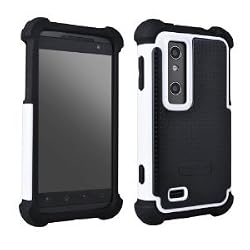 Ballistic SG Case for Thrill 4G P925 - THREE layers of protection - Black/White