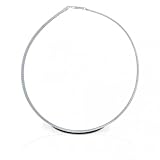Bling Jewelry Sterling Silver 6MM Wide Omega Chain Necklace 18in.