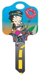 Betty Boop Biker Kwikset KW1 House Key