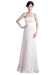 Satin Empire   Waistline Lace Wedding Dress 