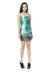 Sexy Polyester/Spandex Sleeveless General Print Cocktail Mini Dress  with a Brush/Sweep Train 