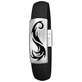 Invicta Elements Collection Freedom Black Rubber and Stainless Steel Bracelet