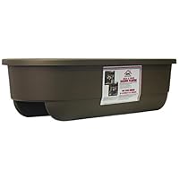 Apollo Plastics L2X6-MOCHA 2 by 6 Mount Deck and Fence Railing Planter, 12-Inch by 30-Inch Rectangular, Mocha
