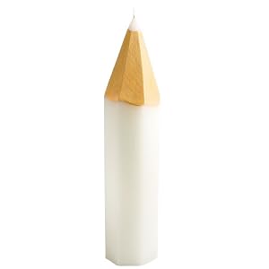 White Point a la Ligne Giant Colored Pencil Candle
