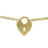 Belly Chain 14k Gold Plated with Lock Heart Charm
