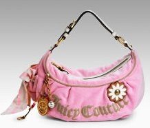 Juicy Couture Daisy Terry Gigi Hobo - Pink/ White - , Authentic & New