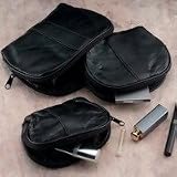 Embassy 3pc Leather Makeup Bag