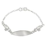 Sterling Silver Baby Claddagh ID Bracelet