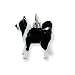 Sterling Silver Enameled Border Collie Dog Charm