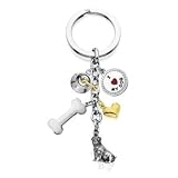 Pug - I Love My Dog Keychain