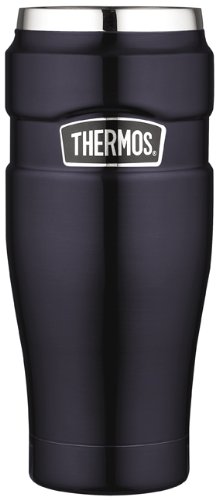 Thermos Stainless King SK1005MB4 16-Ounce Leak-Proof Travel Mug, Midnight Blue