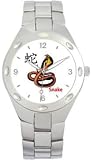 Snake - Chinese Symbol - WATCHBUDDY&reg; DELUXE STAINLESS STEEL WATCH - Small Size (Children's: Boy's & Girl's Size)