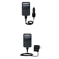 Car and Wall Charger Essential Kit for the Creative Zen Vision M - uses Gomadic TipExchange Technology