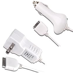 Power Pack (Car Charger & Travel Charger) for Apple iPod Nano 5G (White)