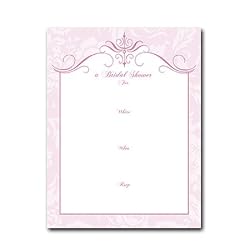 Bridal Shower Invitation - Set of 10 Accordion Style Die-cut Invitations
