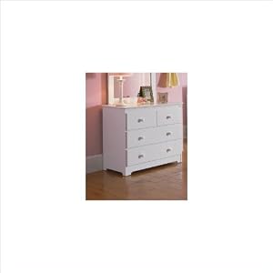 Atlantic Furniture Windsor 3 Drawer Single Dresser in White
