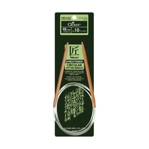Clover Takumi Bamboo Circular 48-Inch Knitting Needles, Size 8