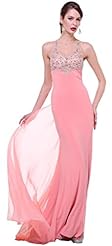 Illusion  Sheer Chiffon/Jersey/Polyester Sleeveless Pageant Dress/Prom Dress  With Rhinestones