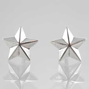 Tiny Texas Star Stud Earrings in Sterling Silver, #9895