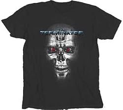 Terminator Endoskeleton Face Washed Black T-shirt Tee