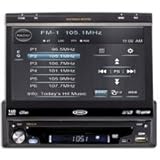 Jensen VM9214 Single DIN MultiMedia Receiver with 7-Inch Flip out Touch Screen