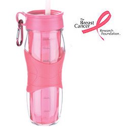 Trudeau Cool Off Hydration Bottle - Breast Cancer Pink - 24oz