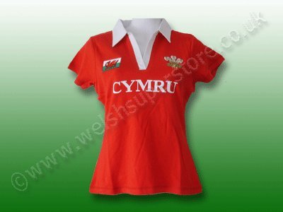 Wales Welsh Short Sleeve Ladies Rugby Shirt (10-12) Wales Welsh Short Sleeve Ladies Rugby Shirt (10-12)