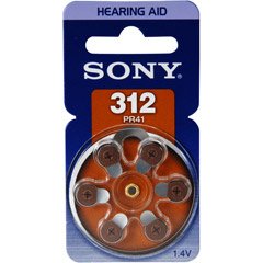 Sony Pr41/312-D6A  Zinc Air Battery Dial Multipack (6-Pk)