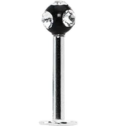 Black Crystal Tiffany Ball Labret Monroe