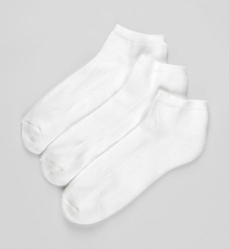 3 Pairs of RealCool Cotton? Plain Trainer Liner Socks