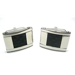 Stainless Steel & Carbon Fiber Cufflinks