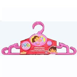 Dora The Explorer Hangers - 12" Children Cloth Hangers - 4 Pack