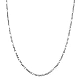 14 Karat White Gold Figaro Chain (20 Inch)