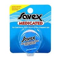 Savex Medicated - For Cold Sores Fever Blisters and Dry Chapped Lip, 0.25 oz,(Savex)