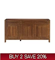 Sonoma Dark 3 Drawer Sideboard