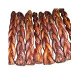 12 Braided Bully Sticks Thick Select Odor Free Single