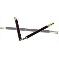 Magician's Wand - Brown with Brass Tips