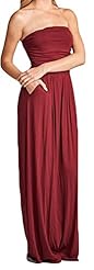 Strapless Polyester/Spandex Chevron Print Maxi Dress 