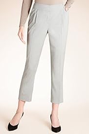 Autograph Twin Pleat Cropped Trousers with Wool