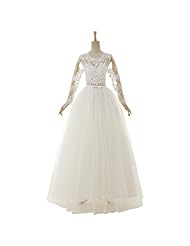 Organza/Tulle Lace-Up Beaded Applique Long Sleeves  2015  Ball Gown  Dress