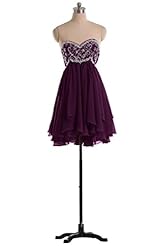 Sweetheart  Lace Chiffon Short Homecoming Dress/Party Dress  With Rhinestones