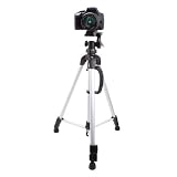 Professional 57" 3-Way Aluminum Tripod with Pan Head , Leg Locks , Bubble Levels , 360 Panoramic Viewing - for Nikon D800 , D3000 , D3100 , D3200 , D5100 , D7000 and More Digital SLR Cameras