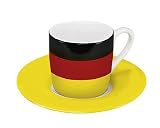 German Espresso Cup w Saucer, Set of 6