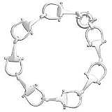 Thistle & Bee Sterling Silver Equestrian Horse Bit Bracelet